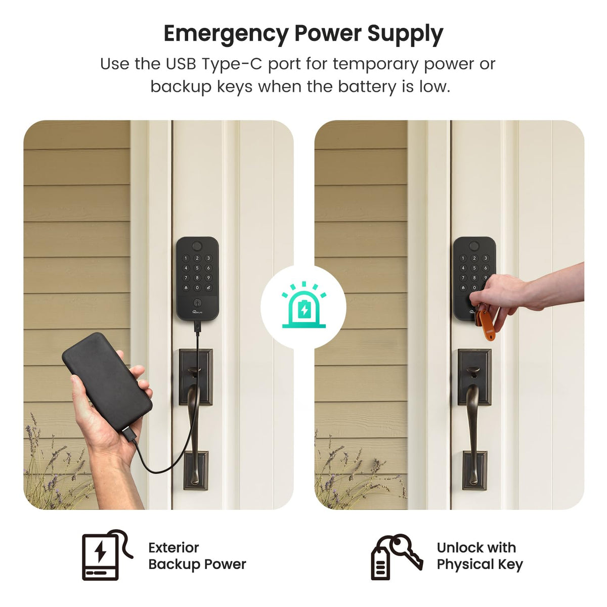 TREATLIFE Smart Door Lock with WiFi Bluetooth Gateway, Keyless Entry Door Lock with Code, Fingerprint and Keypad Deadbolt for Front Door, App Remote Control, Auto Lock, Black