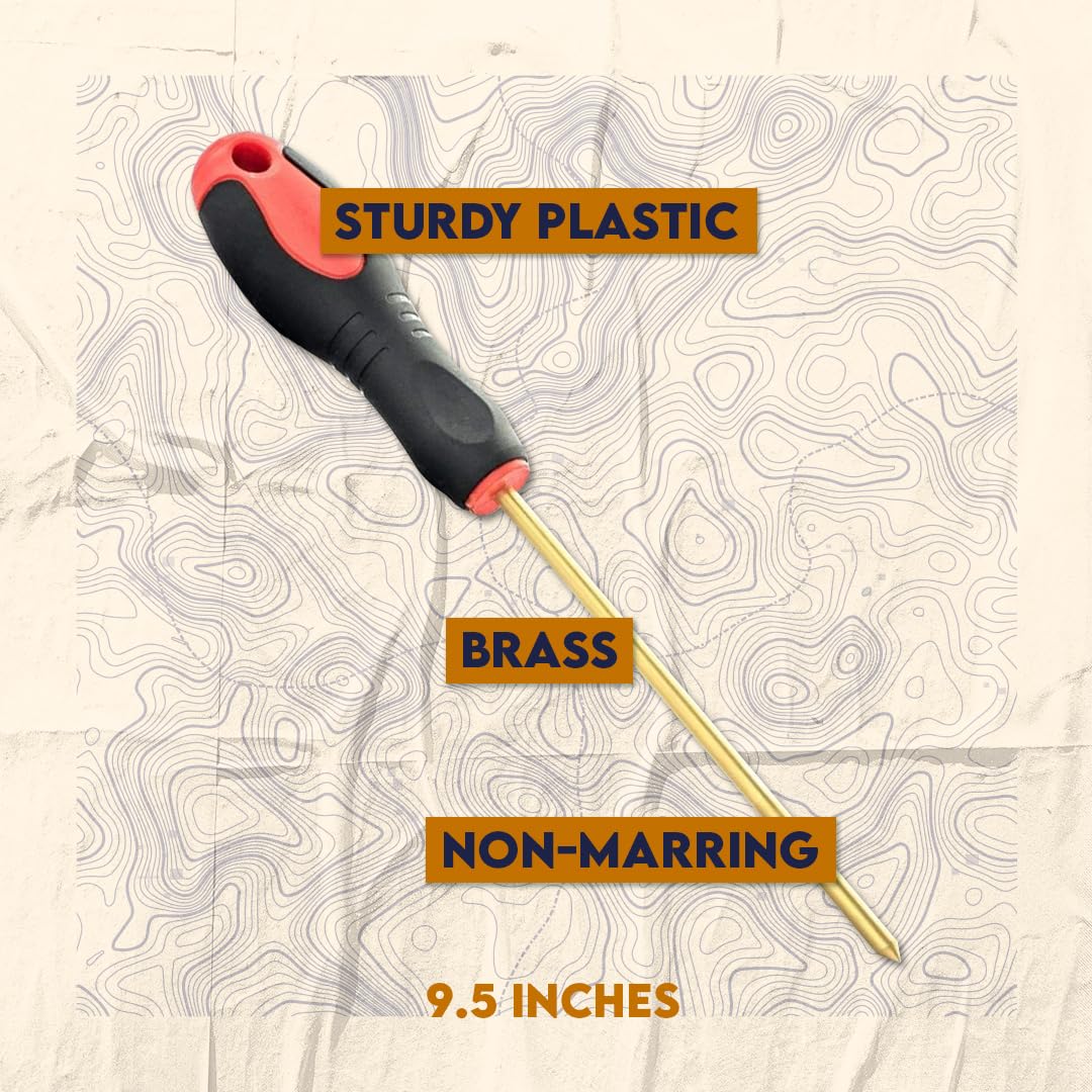 SE 9.25 Inch Non-Marring Brass Metal Detecting Probe for Gold Prospecting and Coin Collecting