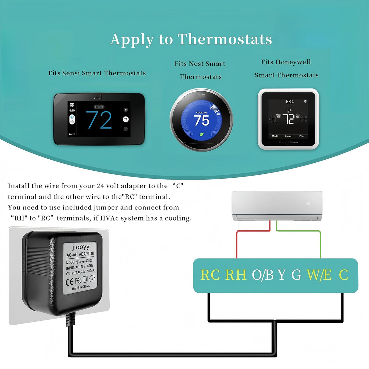 24V500mA Doorbell Transformer for Ring Video Doorbell