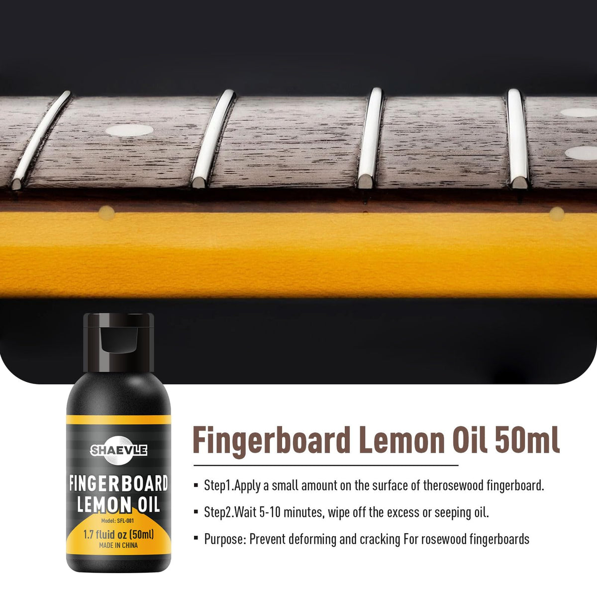 SHAEVLE Guitar Cleaning Kit for Extends Fretboard and String Life