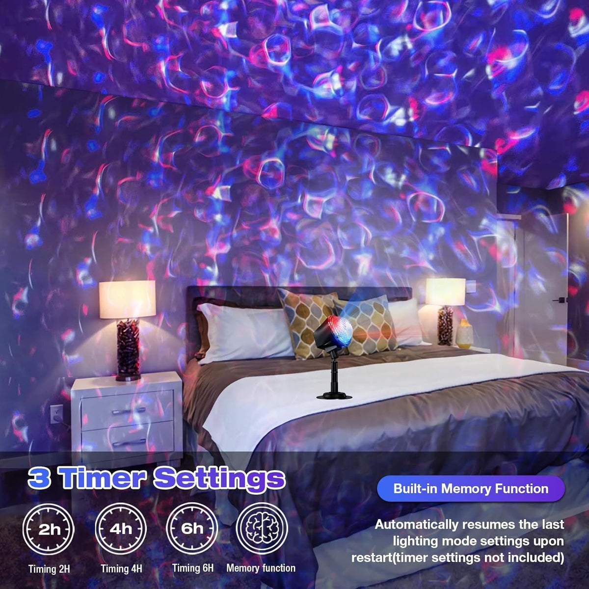 Christmas Ocean Wave Projector Light Outdoor，Halloween Water Effect Lamp