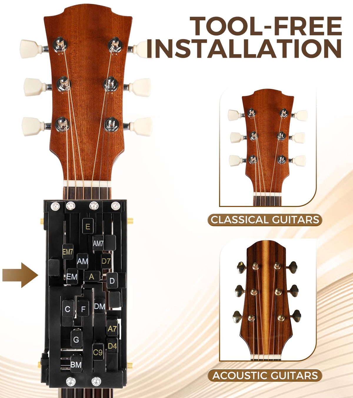 firburove Guitar Chord Presser with 6 Premium Guitar Picks