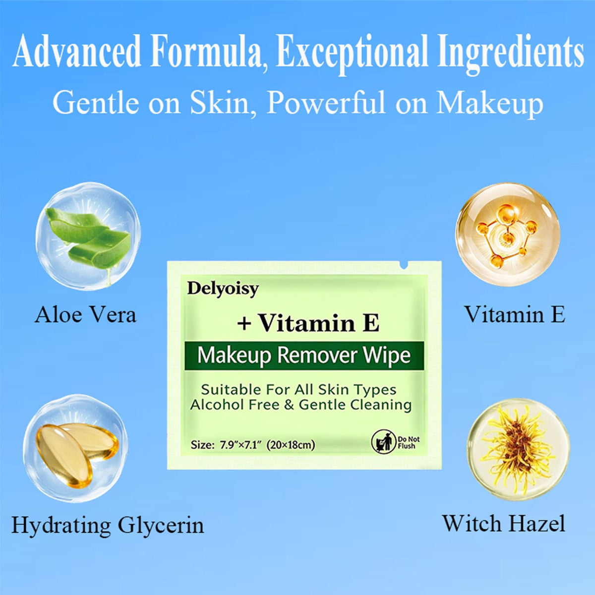 300 Count Makeup Remover Wipes Bulk, Individually Wrapped & Travel Size