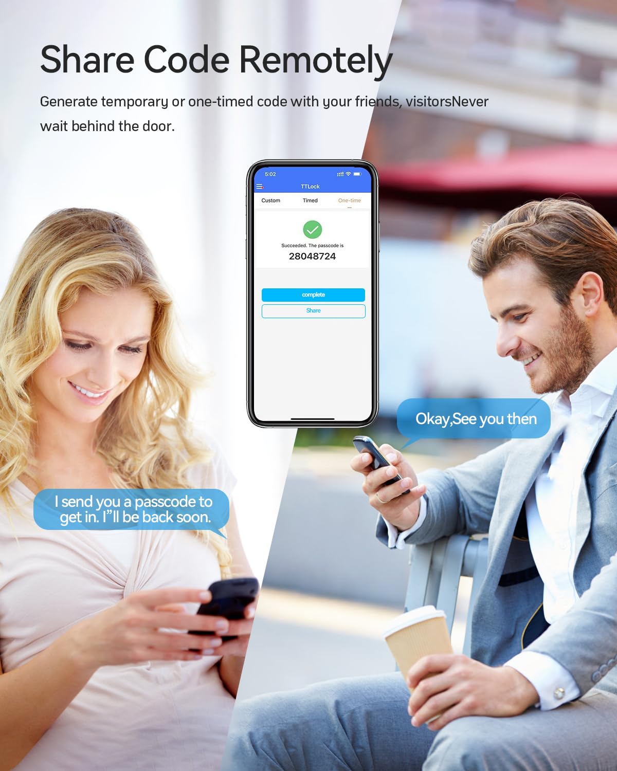 TMEZON Smart Door Lock Fingerprint, Keyless Entry Door Lock with Handle APP/IC Cards/Codes/Keys/Fingerprints Biometric Electronic Smart Lock for Bedroom Home Hotel Office