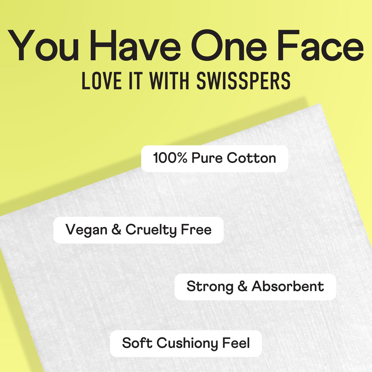 Swisspers Refresh and Reset Facial Cleansing Cotton Pads (Pack of 3)