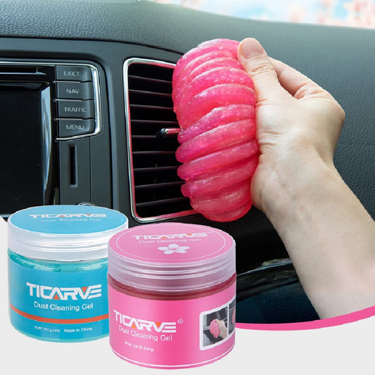 TICARVE 2Pack Cleaning Gel Car Putty Slime for Detailing Putty Detail Tools Car Interior Cleaner Automotive Cleaning Kits Keyboard Cleaner Blue Rose (320g/11.2oz)