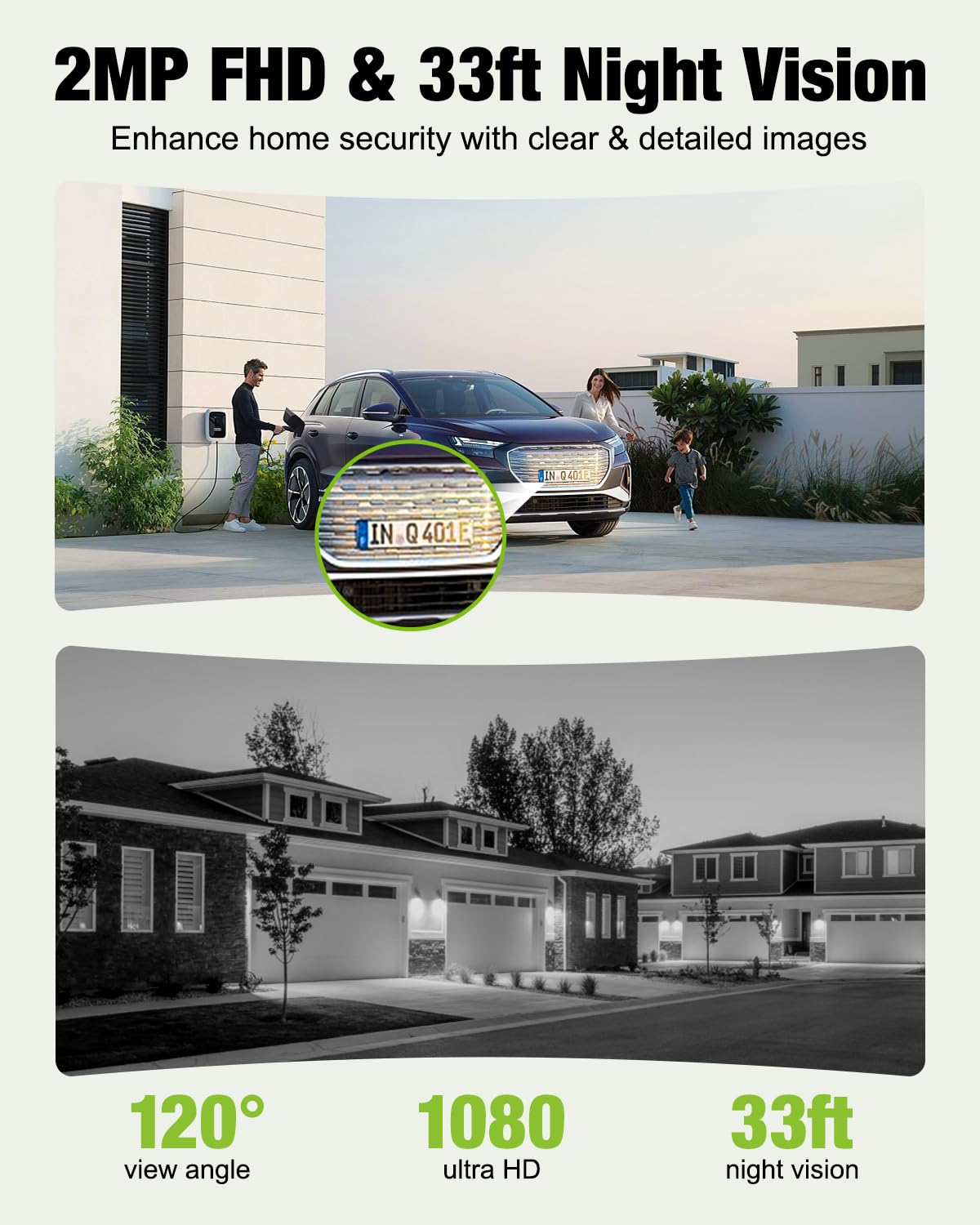 MUBVIEW Wireless Video Doorbell Camera with Chime, No Subscription, 1080p