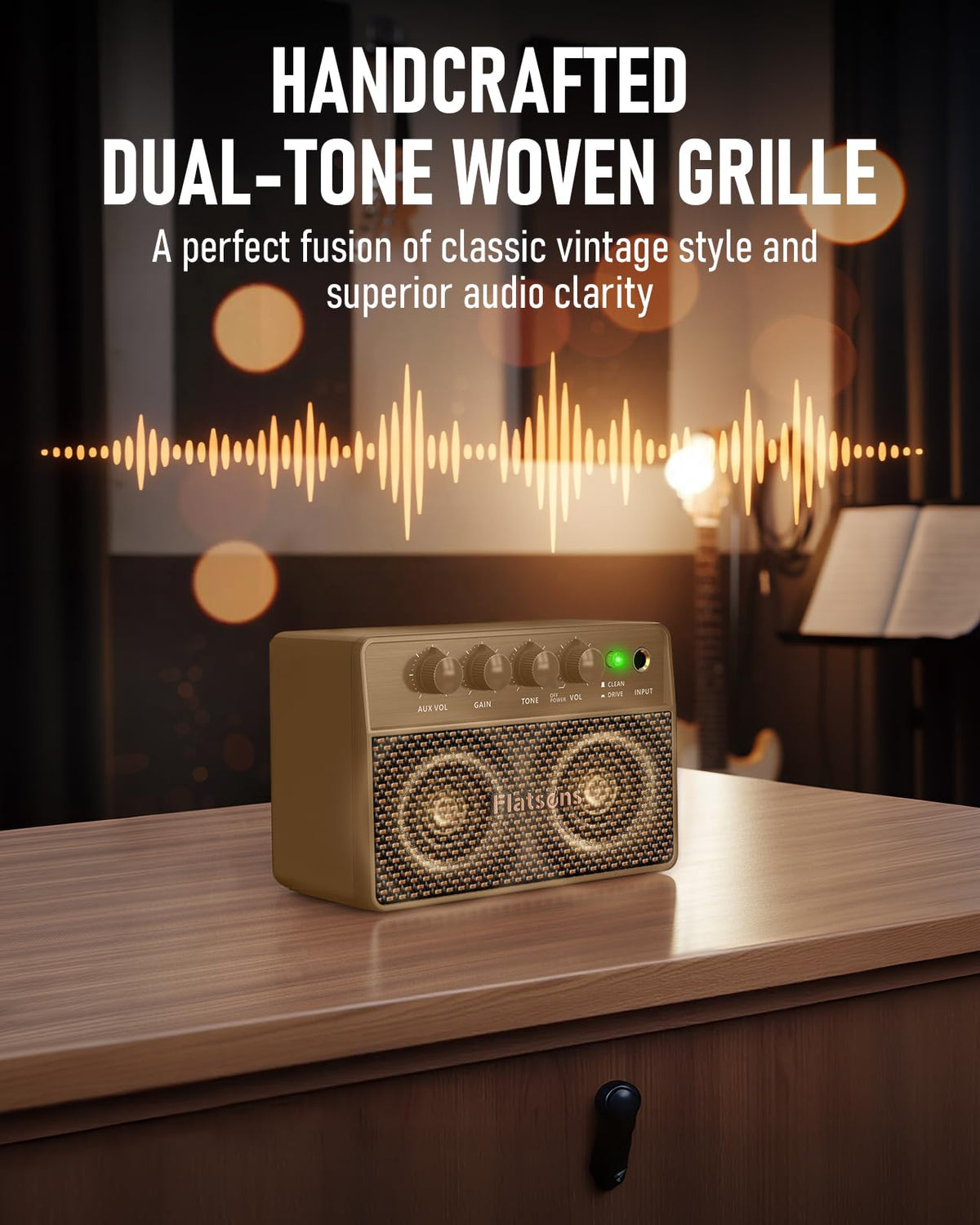 10W Mini Guitar Amp,Rechargeable Electric Guitar Amplifier