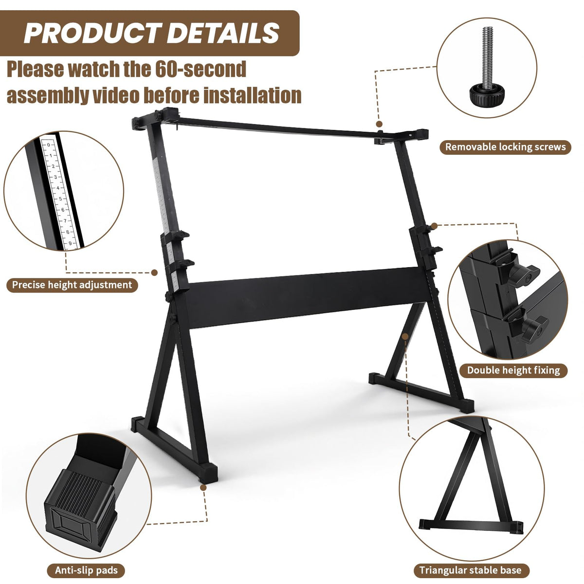 tipatyard Adjustable Z Style Keyboard Stand