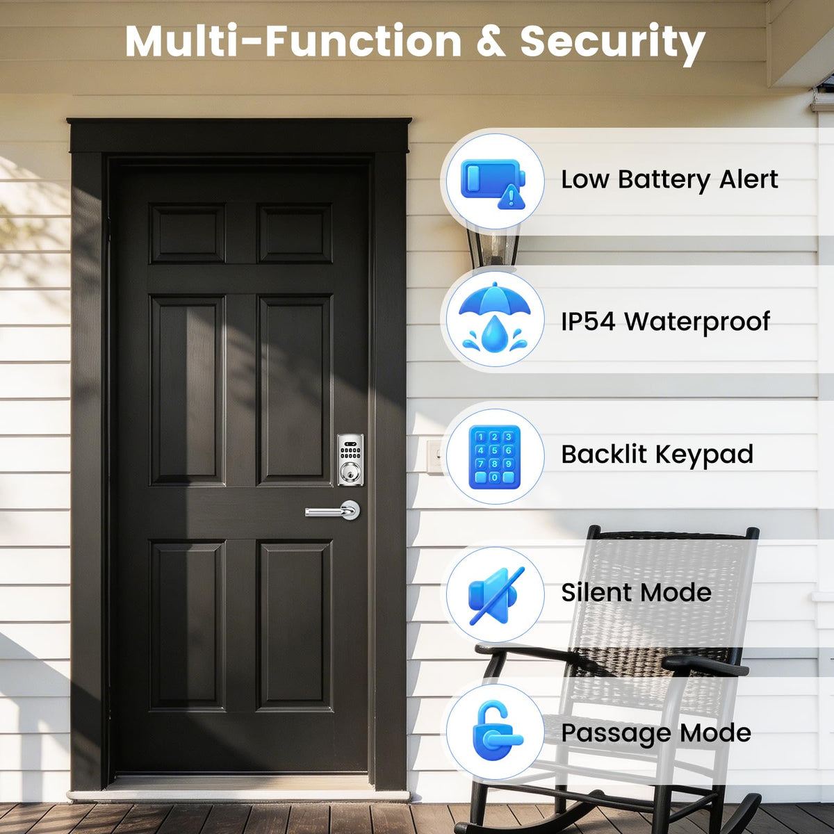 Keypad Deadbolt, Keyless Entry Door Lock,Smart Deadbolt Lock