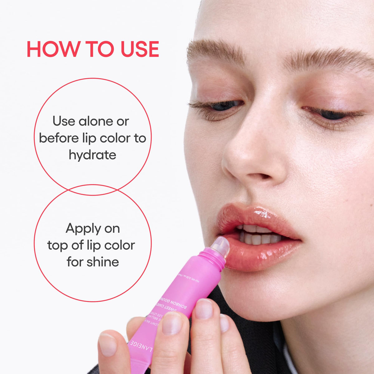 LANEIGE Lip Glowy Balm: Sheer Tinted Lip Treatment Balm Tube with Shea & Murumuru Butters for Hydrating, Moisturizing, Glossy, Non-Sticky Shine, Berry | Korean Skin Care, Sweet Candy