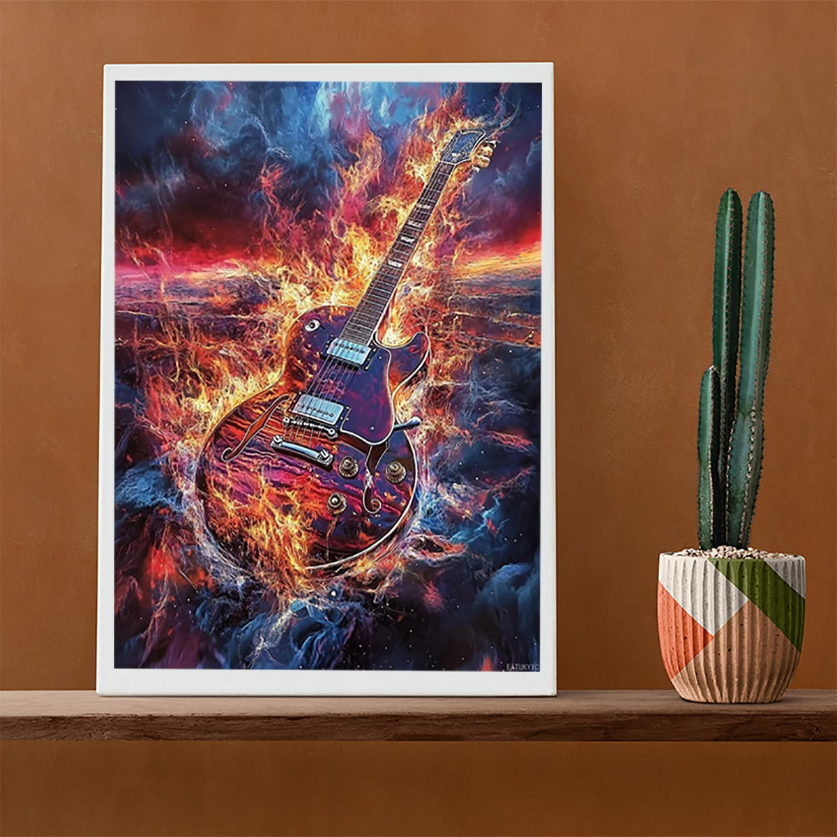 EATUKYIC 5D Electric Guitars Diamond Art Full Drill Diamond Painting Kits for Adults Beginners DIY Art Crafts for Relaxation and Home Wall Decor 12x16 Inch