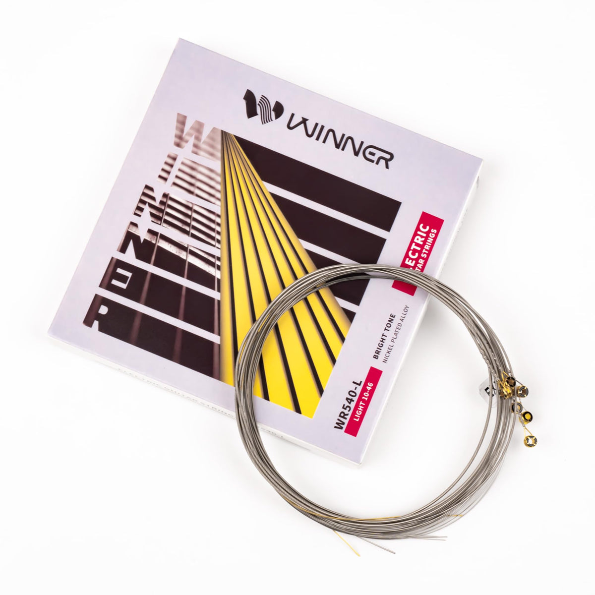 W WINNER Electric Guitar Strings – 10-46 Nickel Plated Alloy, Warm & Balanced Tone with Smooth Traditional Feel, Hexagonal Steel Core, Reliable Anti-Rust Performance for All Music Styles, 3 Picks