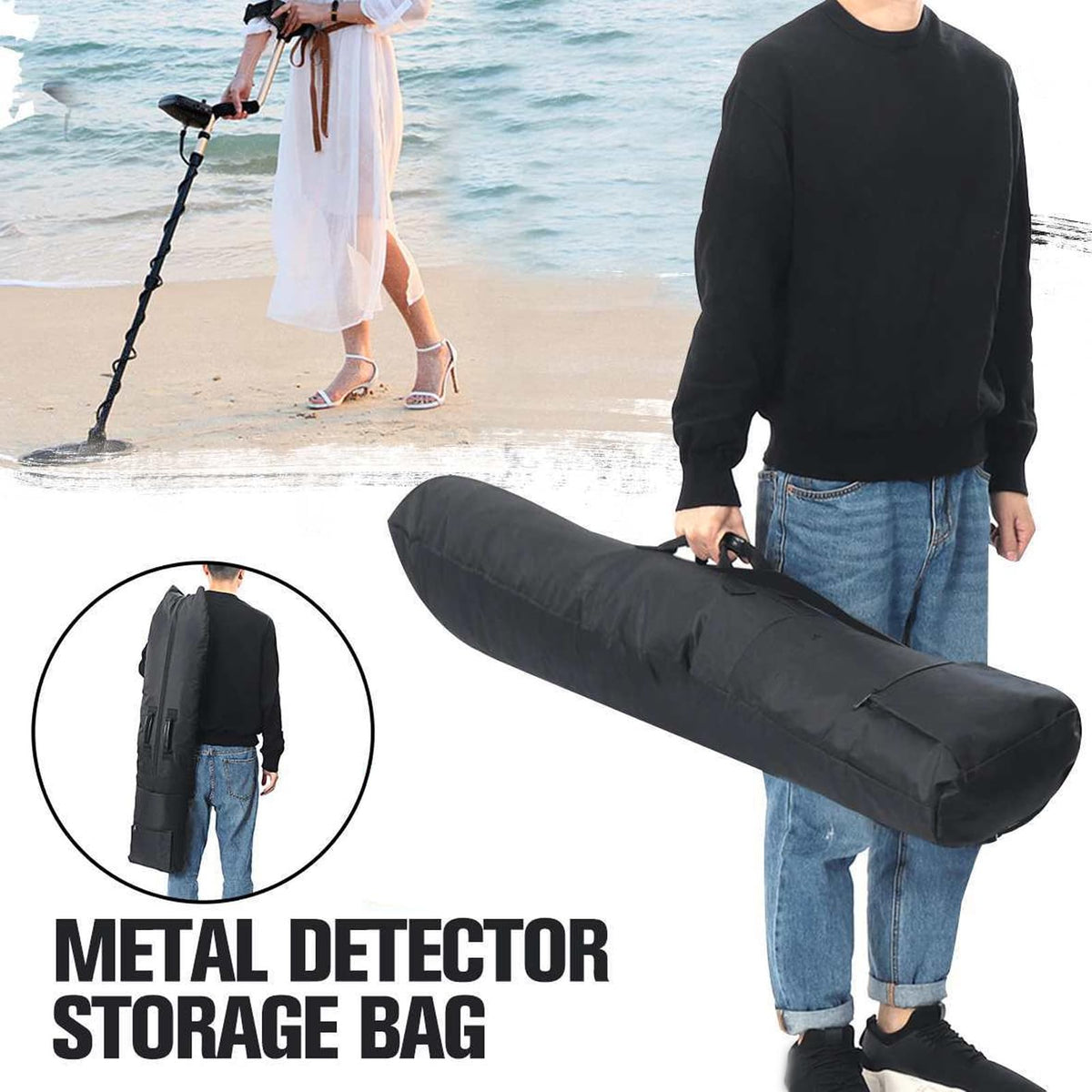 All Purpose Carry Bag for Metal Detector Portable Waterproof Nylon Storage Bag Metal Detector Bag