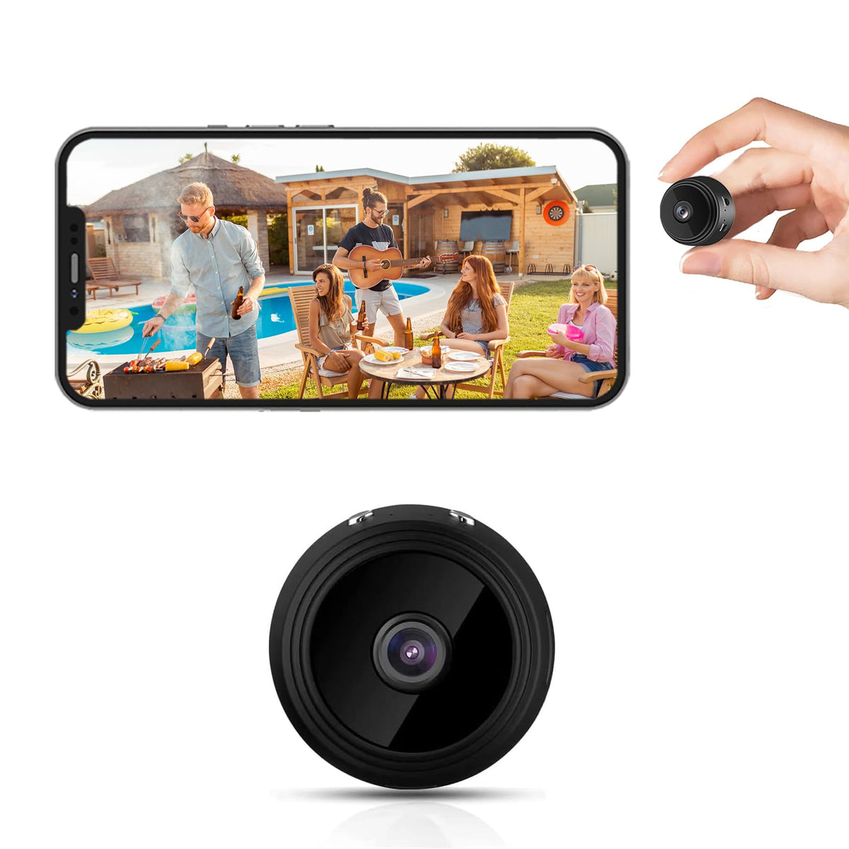 BYTFUOD Spy Hidden Camera 1080P WiFi Mini Wireless Home Security