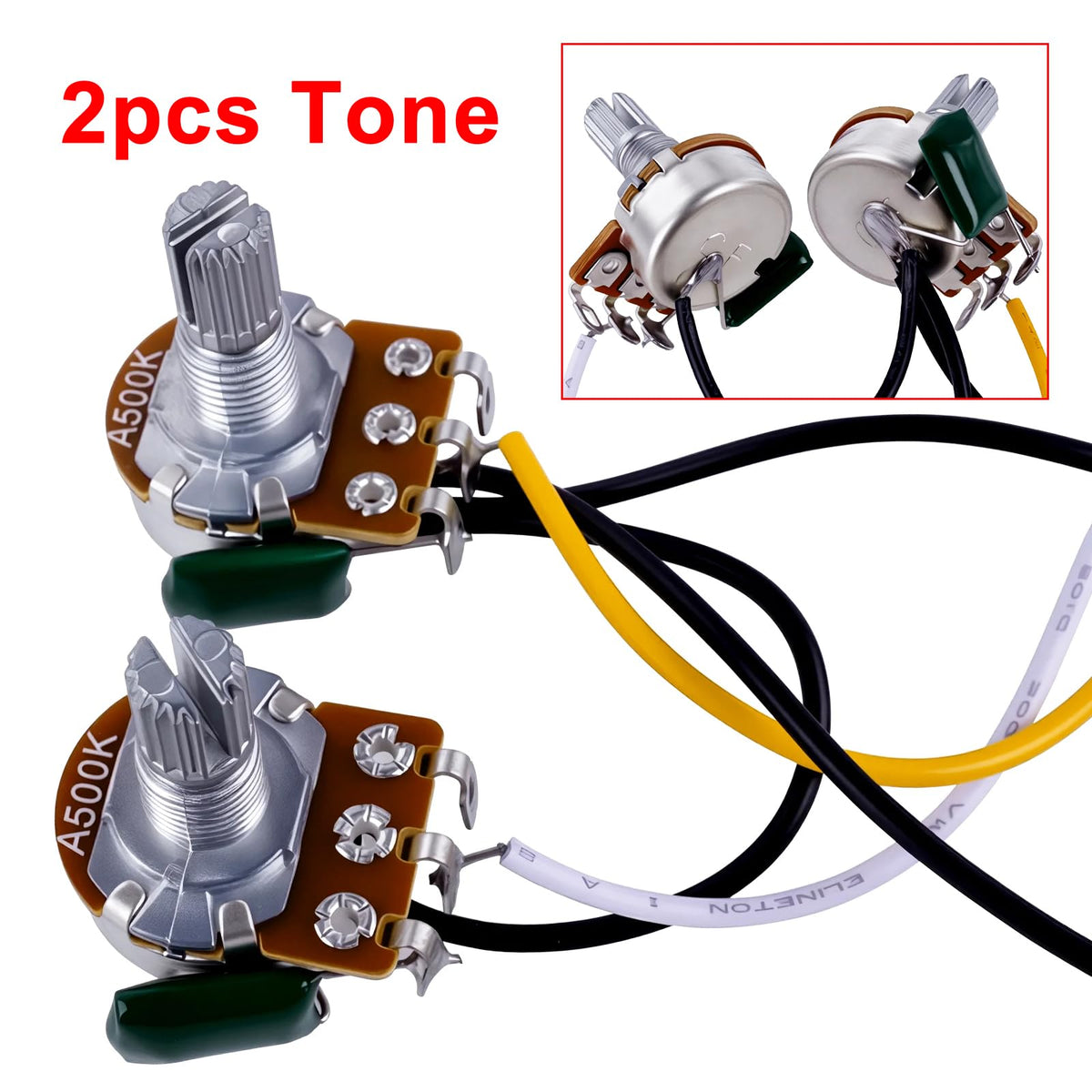 Banworks Electric Guitar Wiring Harness Kit 2 Tone 1 Volume Prewired 500K