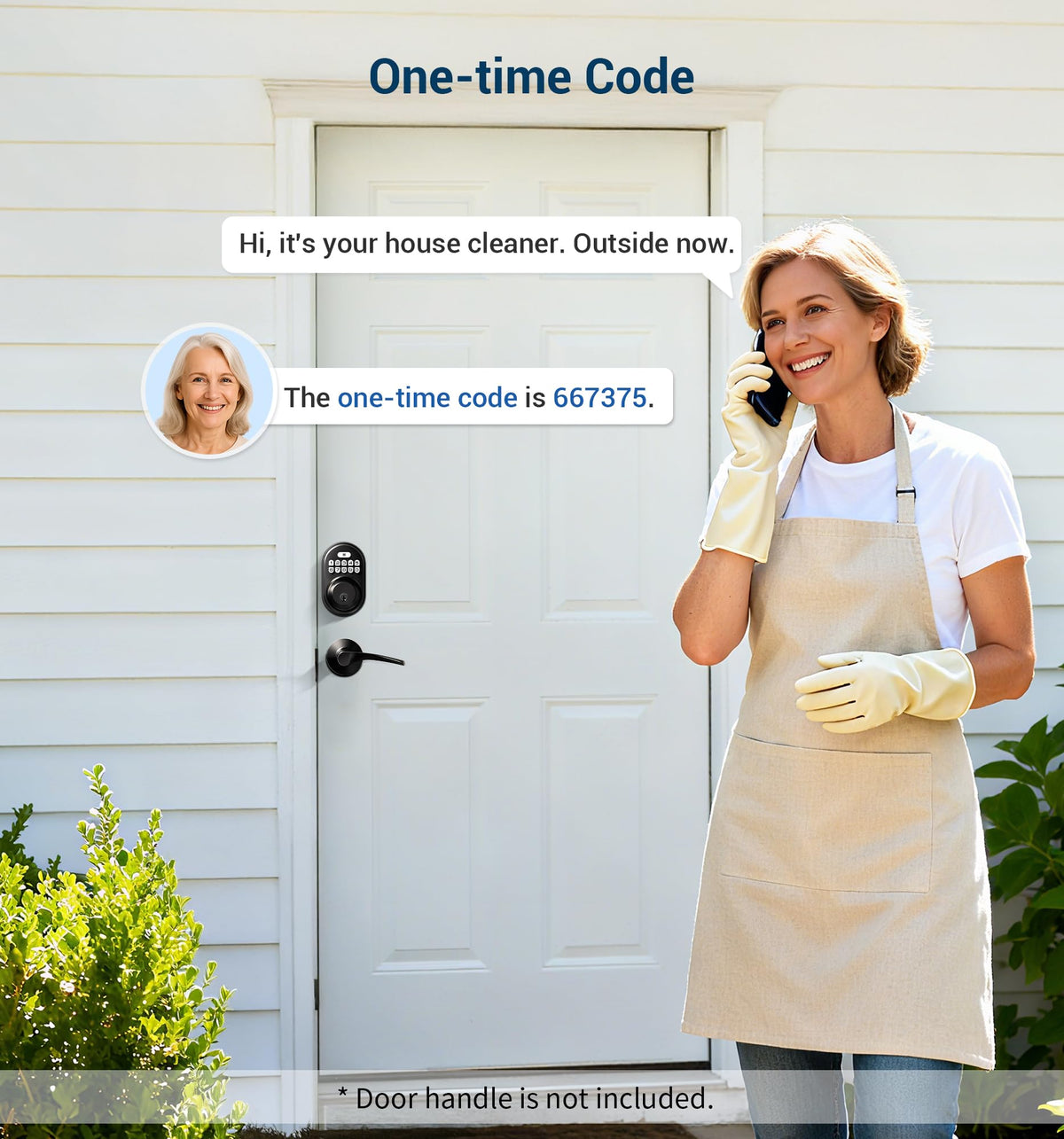 Veise RZ-A Electronic Keypad Deadbolt Door Lock, Matte Black
