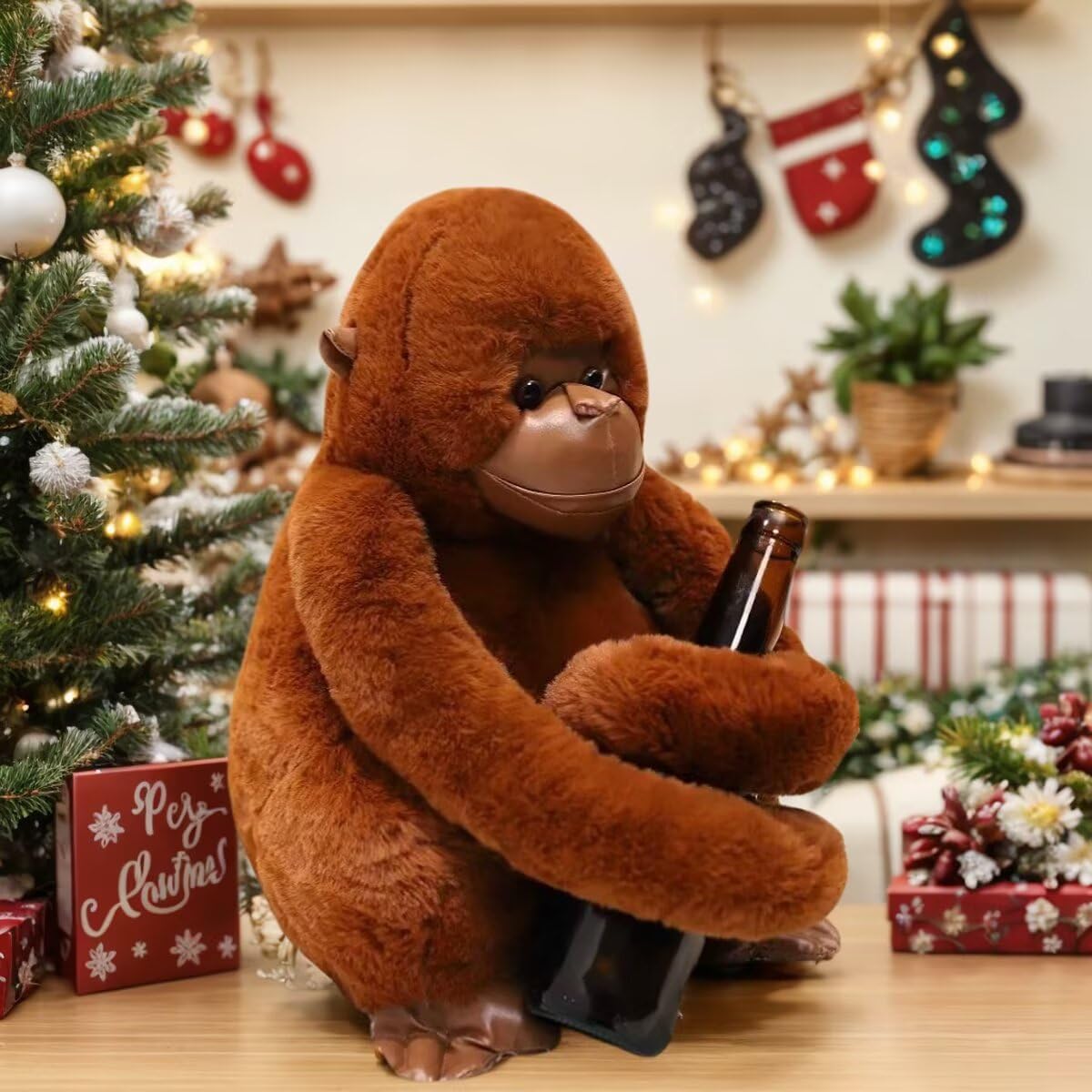 KLLKR 10" Chimpanzee Stuffed Animal, Plush Soft Gorilla Toy, Plush Doll Animal Toys, Interactive Plush Pillows Suitable for Children and Adults