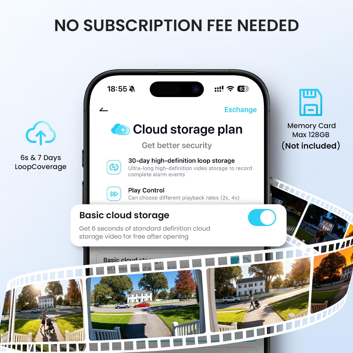 ieGeek Doorbell Camera Wireless No Subscription, 2K HD Ultra-Wide View, PIR Motion Detection 2-Way Talk, Wireless Video Doorbell with Chime, Support Local & Cloud Storage, Only 2.4GHz WiFi, Grey