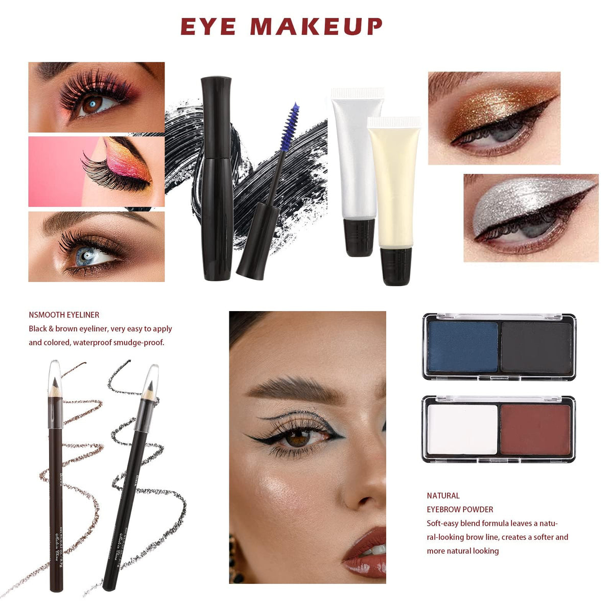 Hegafoo All in One Makeup Kit for Teens, 106 Pcs Professional Makeup Kit for Women Full Kit, Include Eyeshadow Palette, Lipstick Set, Concealer, Foundation, Lipgloss, Make-up Brush(Red)