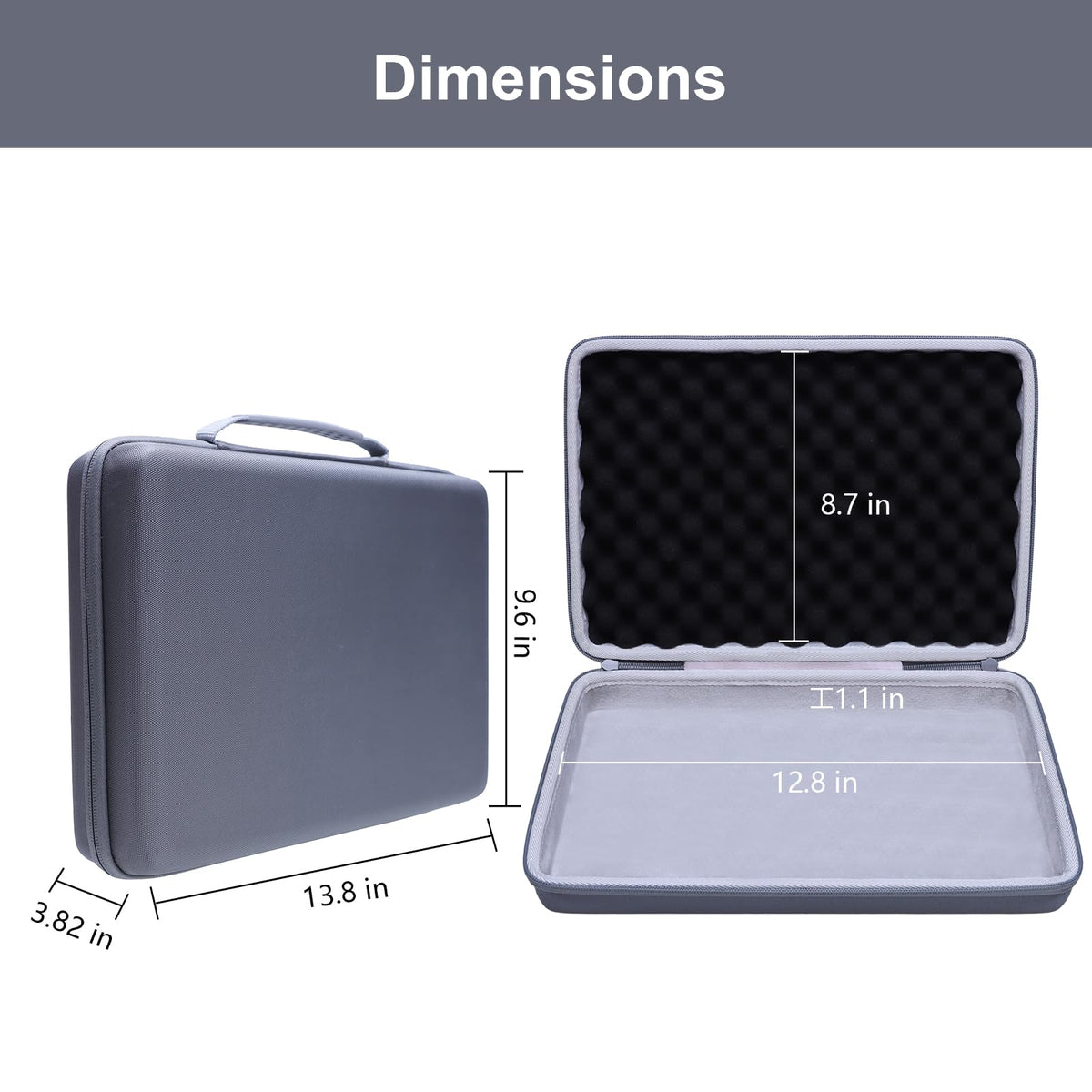 DJ Case Compatible with AlphaTheta SLAB MIDI Controller, Gray