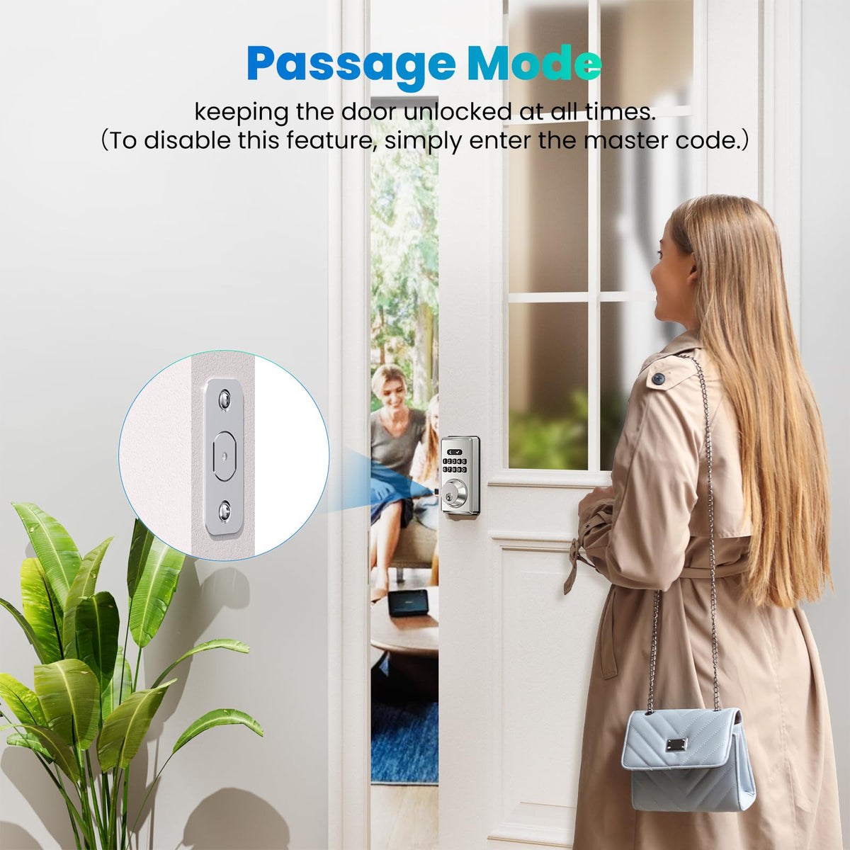 Keyless Entry Door Lock Deadbolt with Keypad, Digital Smart Locks with Code
