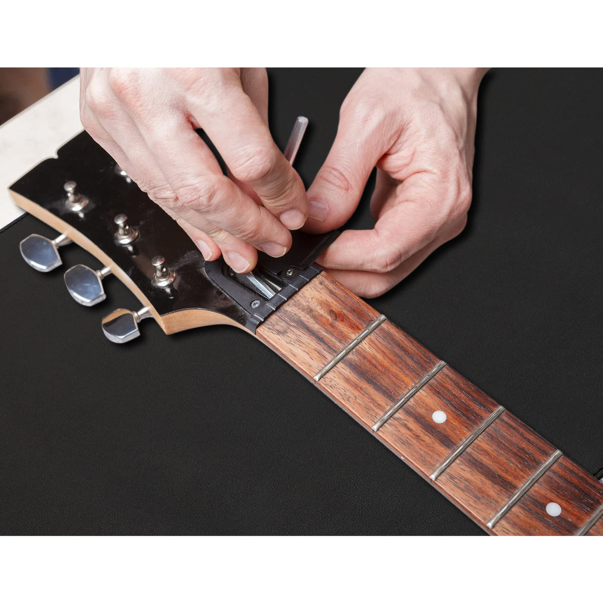 Guitar Repairing Maintenance Tool Kit with Guitar Neck Rest Cradle and Instrument Mat for Guitar Workstation, Acoustic Guitar Electric Guitar Ukulele Violins Bass Banjo, Gift for Musicians