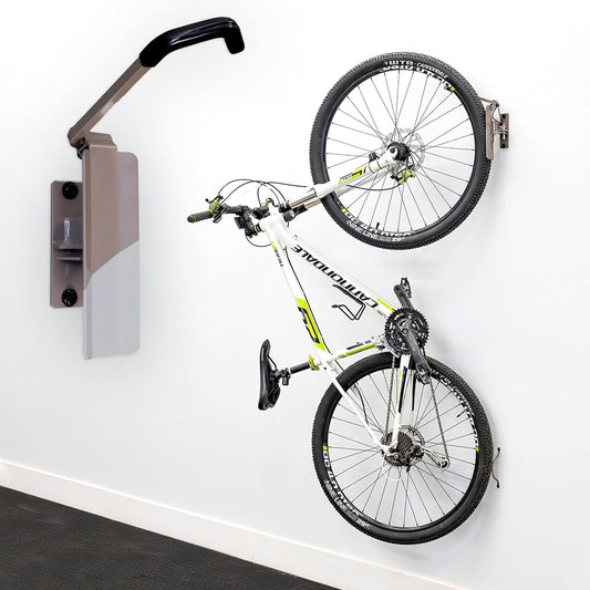 StoreYourBoard Bike Swivel Rack – Wall Mounted Garage Bike Storage, Vertical Hanger with 120° Swing Design & Stopper, Space-Saving Indoor Wall Mount – Fits Kids Bikes, BMX & More