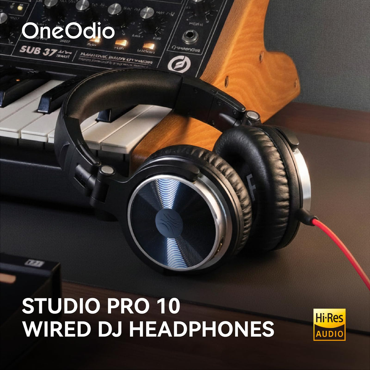 OneOdio Wired DJ Hi-Res Over-Ear Headphones for PC, Keyboard Guitar - Black