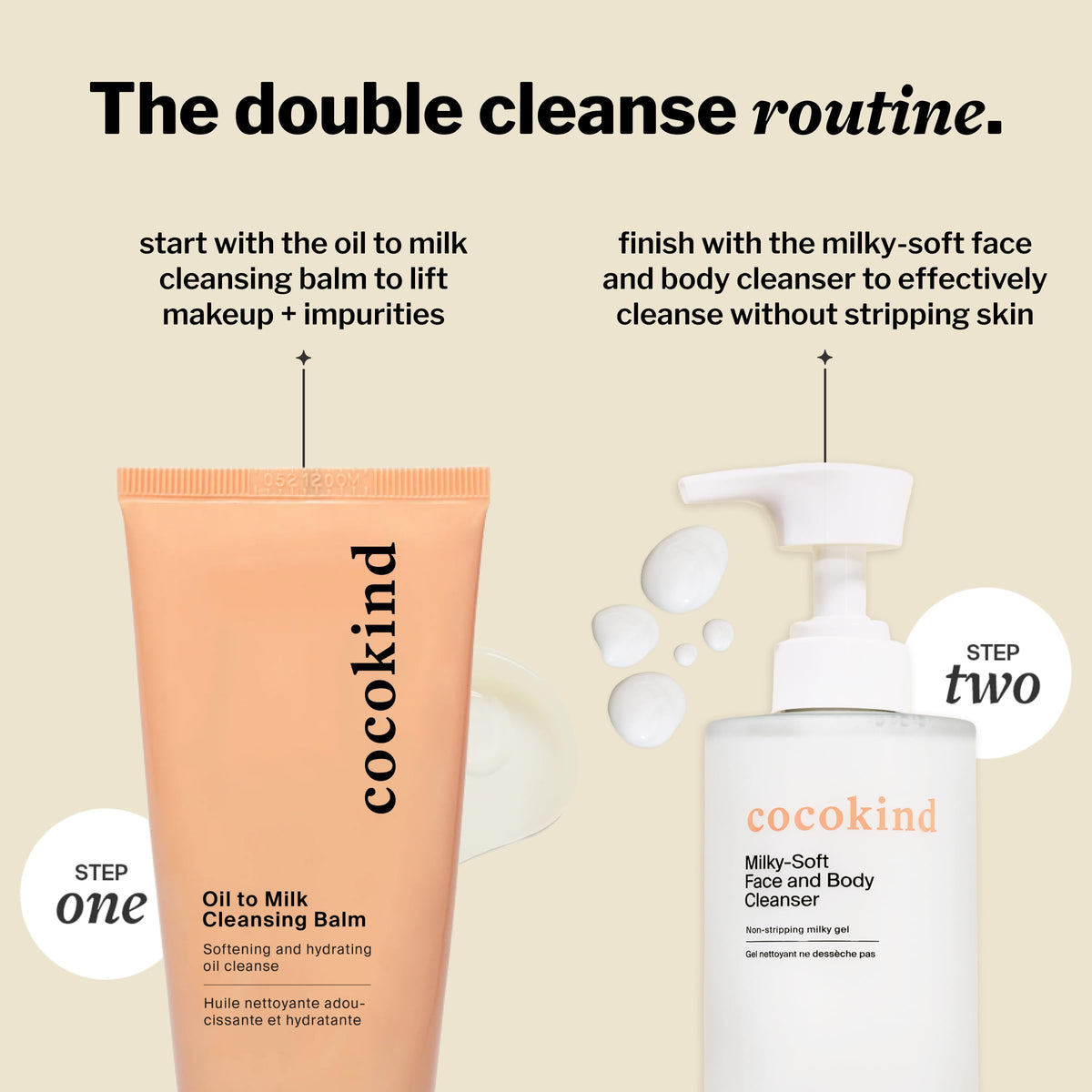 Cocokind Oil to Milk Cleansing Balm Face Wash, 2.9 Fl Oz