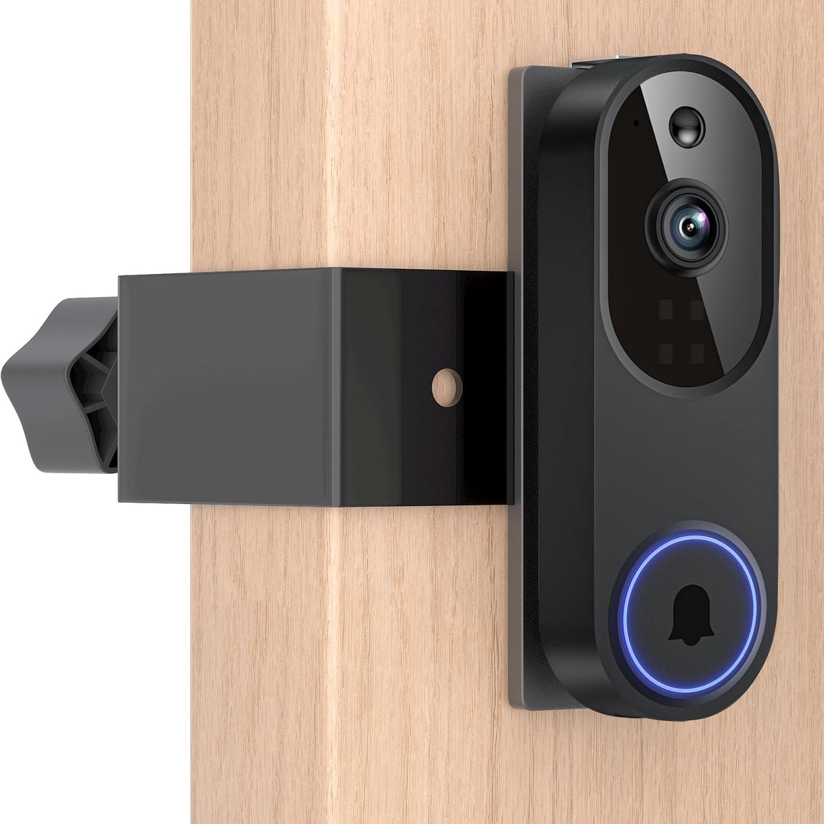 Aaeytby Anti-Theft Doorbell Camera Mount Compatible with Orbitell Video Doorbell, Anti-Blocks Motion Sensor, Adjustable Mounting Bracket Accessories for Houses, Apartments, Businesses, Rentals-Black
