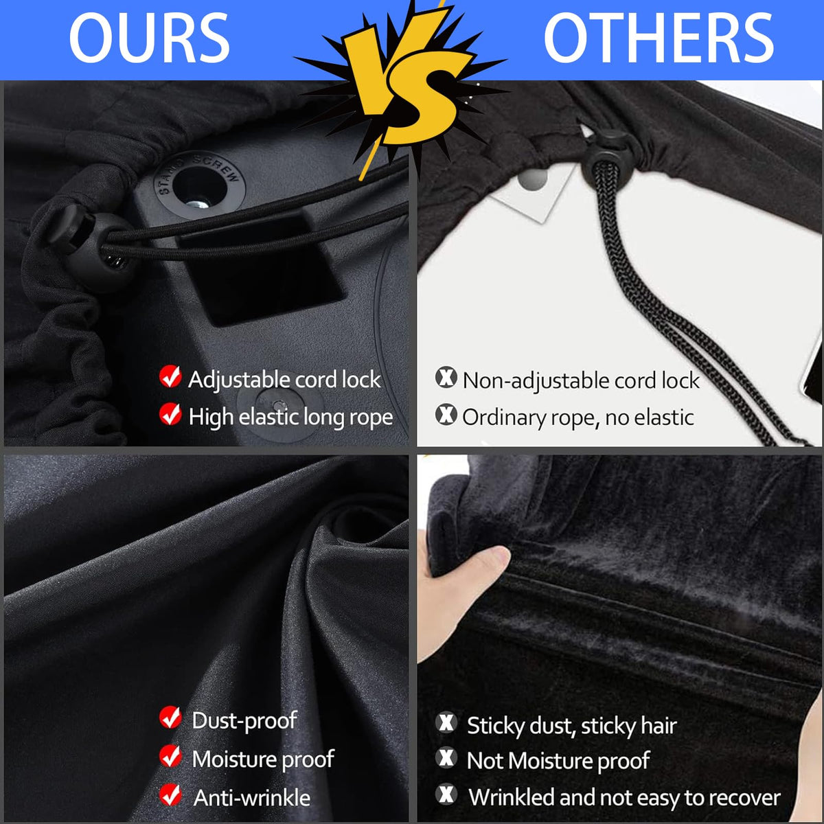 88 Key Keyboard Dust Cover - Stretchable Fabric Protector for Digital Piano & Electronic Keyboards (Black) - Universal Fit with Storage Bag