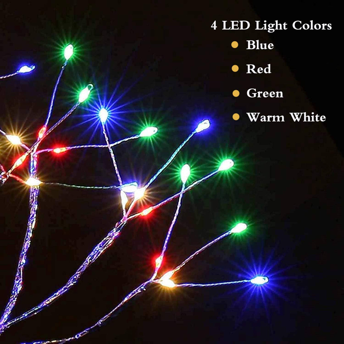 20" 108 LED Tabletop Bonsai Tree Light, Sparkly Fairy Spirit Tree Lights