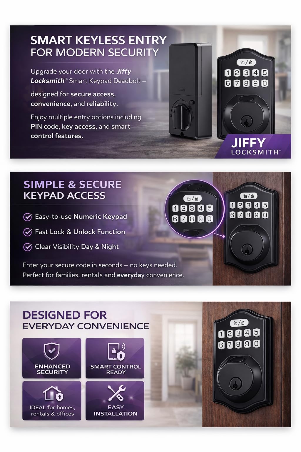 Bluetooth Smart Deadbolt Lock with Tuya App Control – Keyless Entry Front Door Lock, Keypad, Auto Lock, Easy Install, 2 Backup Keys (Silver)