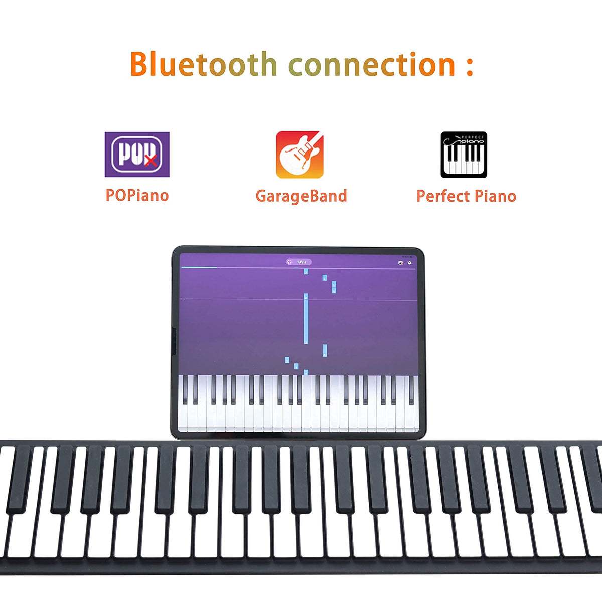 Vhffoso Portable 61 Key Rollup Piano