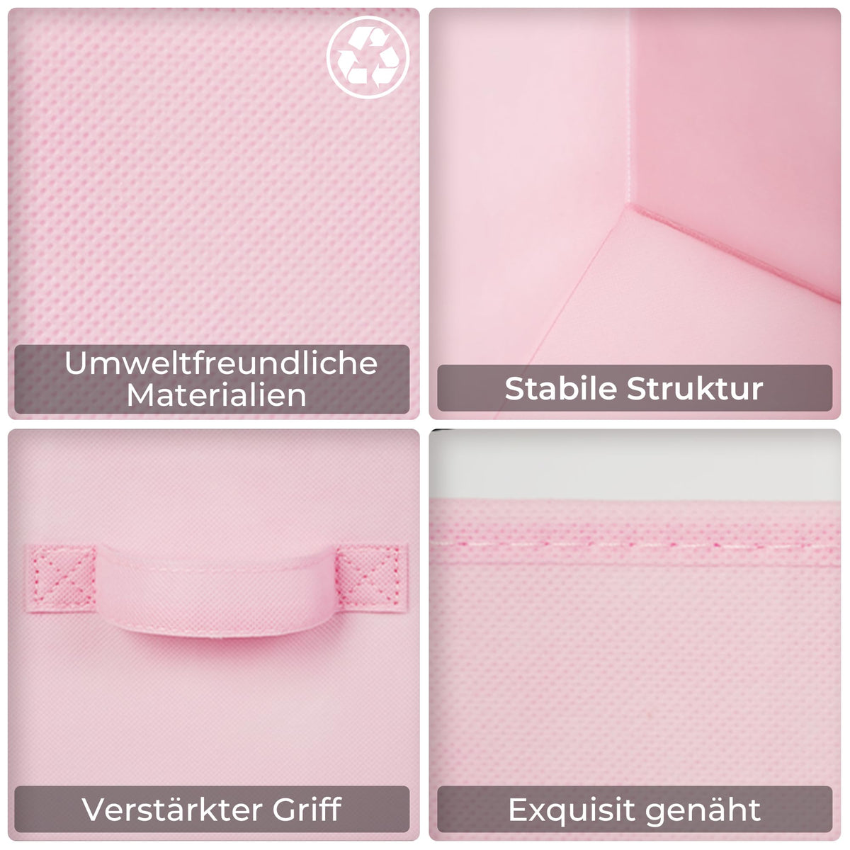 GRANNY SAYS 11 Inch Cube Storage Bins, 6-Pack Storage Cube Organizer, Pink
