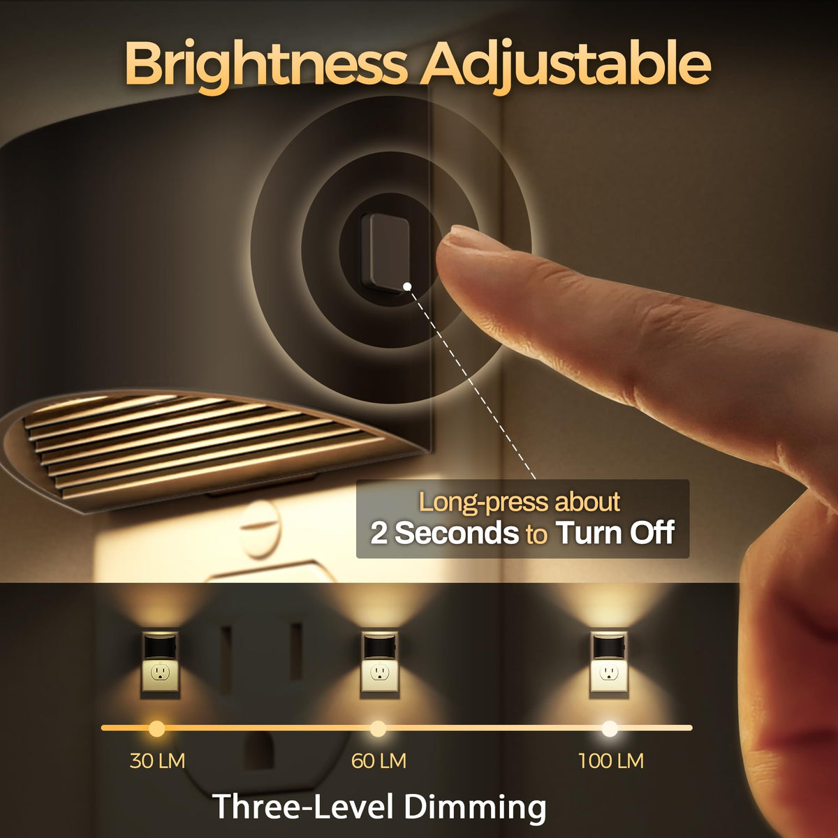 DORESshop Night Light, Night Lights Plug into Wall, Adjustable, 3000K