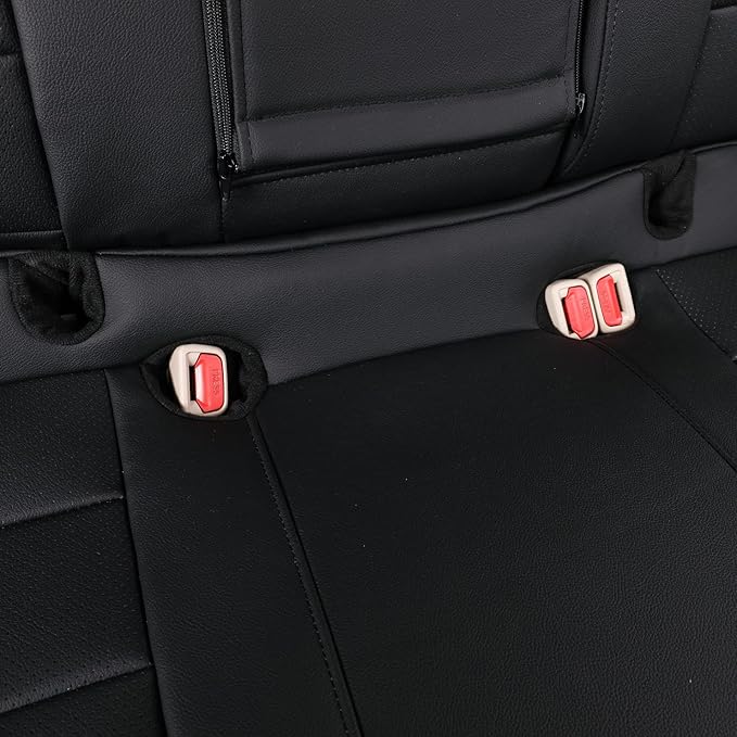 EKR Camry Seat Covers for Toyota Camry SE,LE 2025 2026 Waterproof Leather Car Seat Cover Full Set for Trucks SUV-Faux Leather (Black/Gray)
