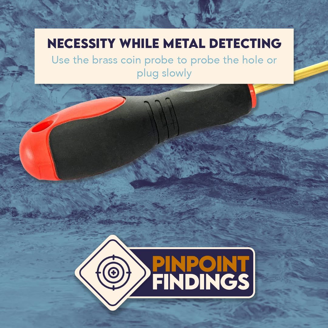 SE 9.25 Inch Non-Marring Brass Metal Detecting Probe for Gold Prospecting and Coin Collecting
