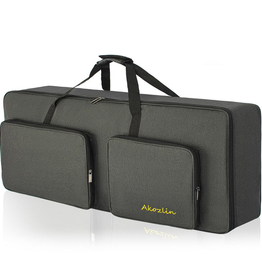 AKOZLIN 61-Key Keyboard Case Gig Bag 41.7”×17.3”×6.3” Full Padded Soft