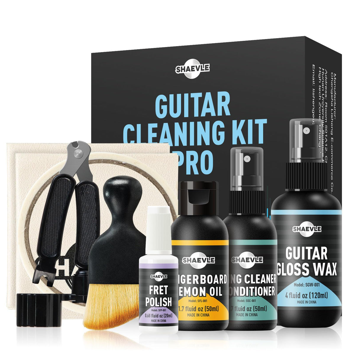 SHAEVLE Guitar Cleaning Kit for Extends Fretboard and String Life