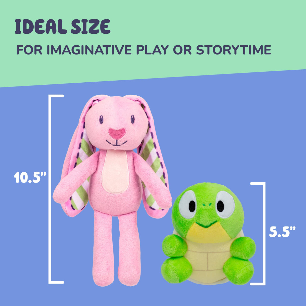 Bluey Friends 2-Pack Plush, Floppy and Turtleboy Stuffed Animals