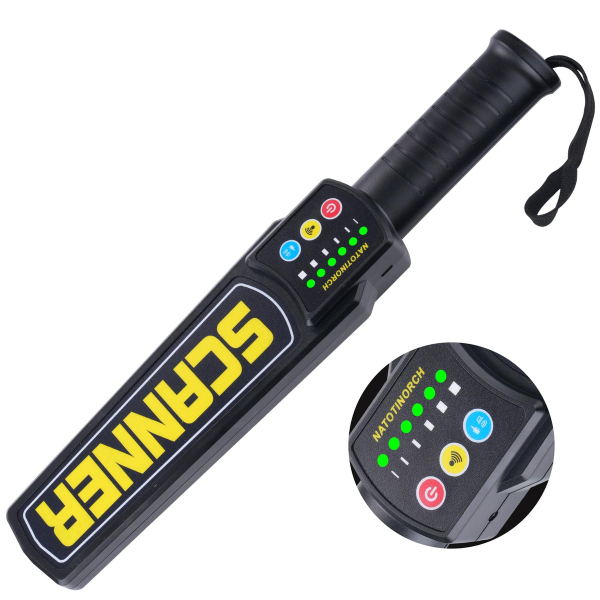 Rechargeable Handheld Metal Detector, High Sensitivity, Scans All Metals