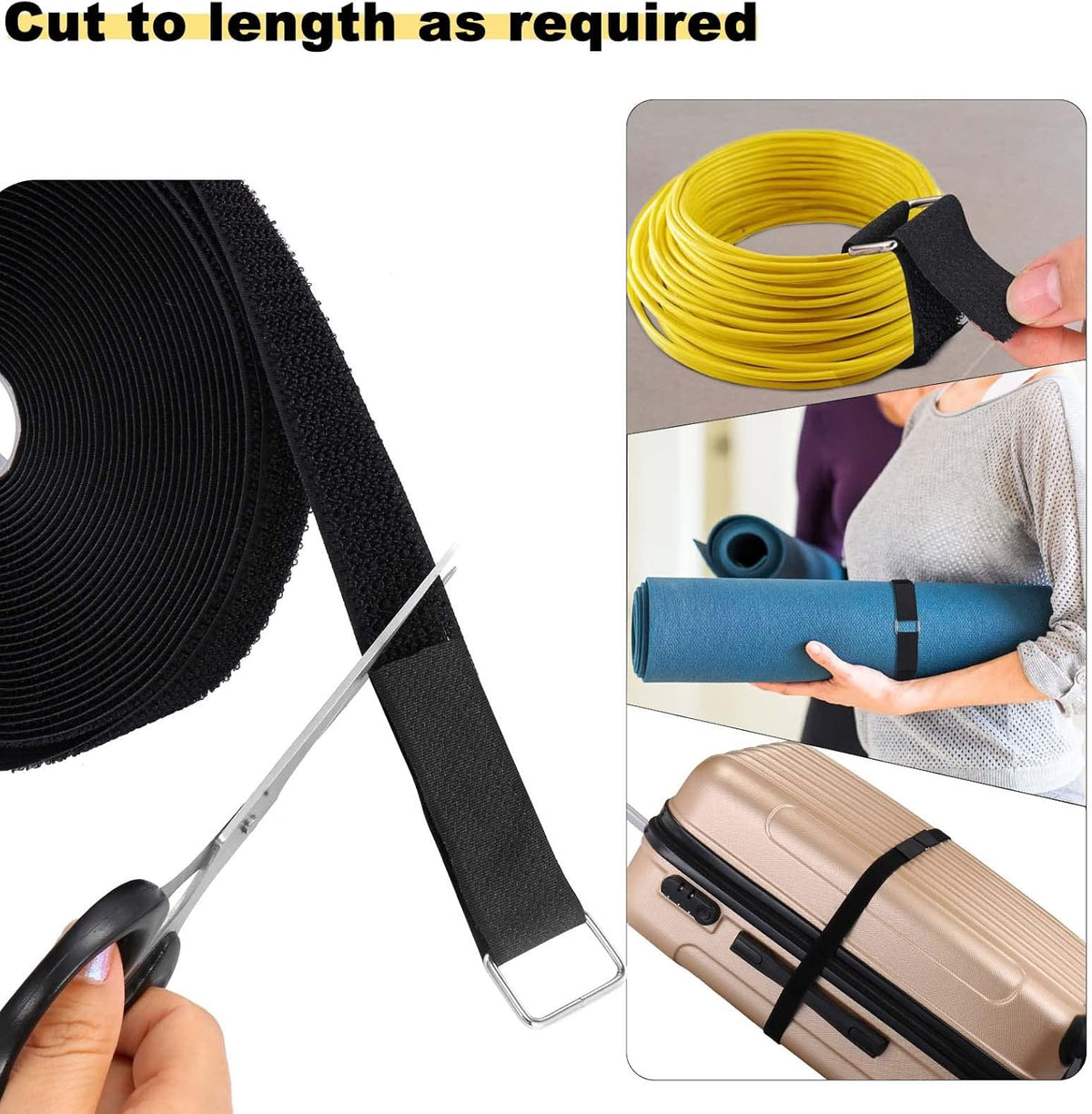 Adjustable Nylon Hook Loop Cable Straps