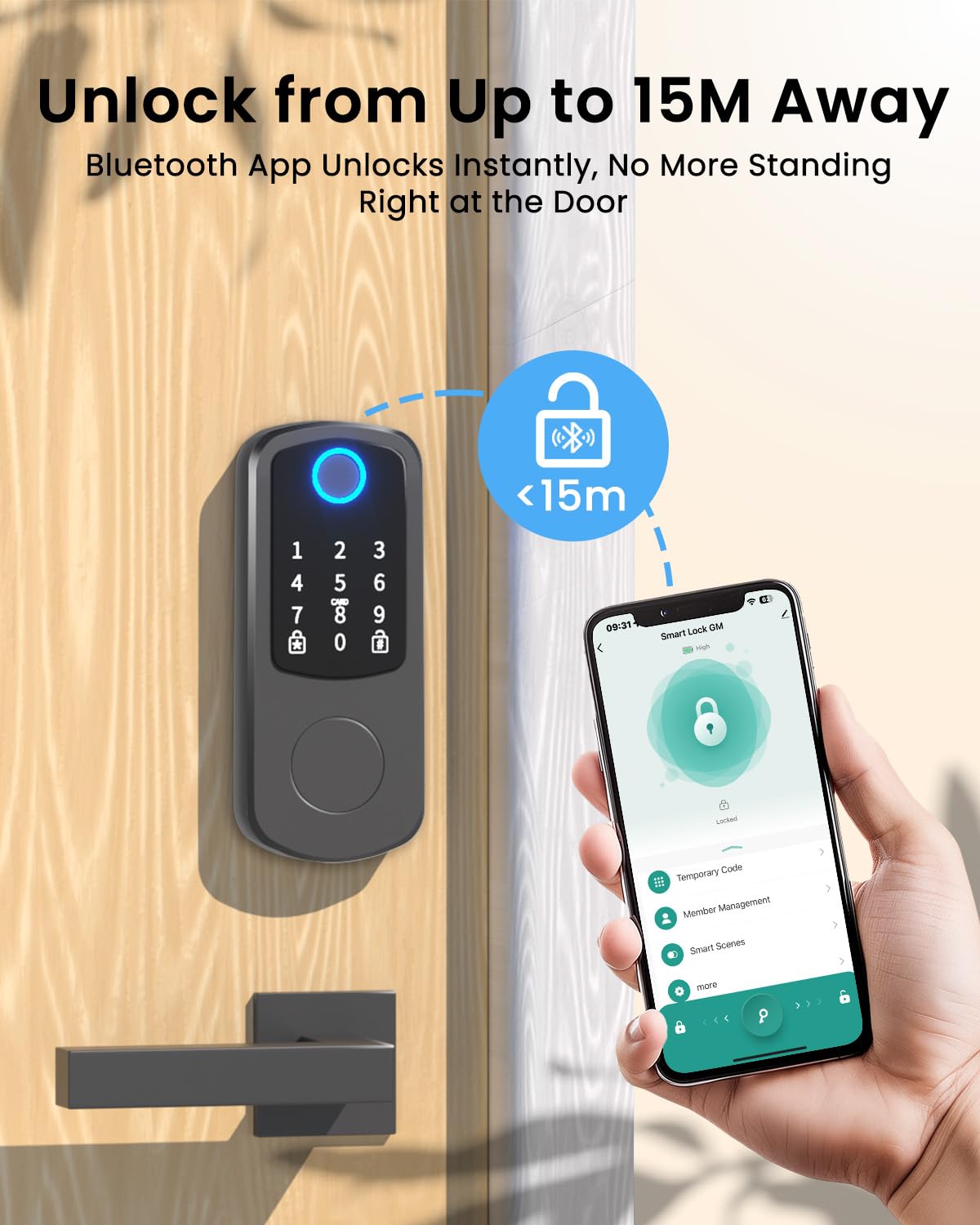 Bextgoo Smart Door Locks for Front Door Keyless Entry Fingerprint Door Lock