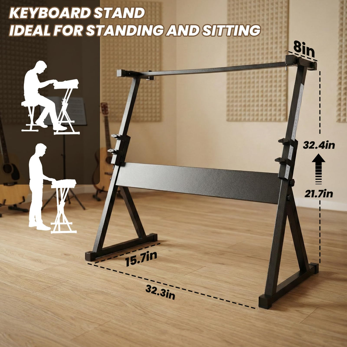 tipatyard Adjustable Z Style Keyboard Stand