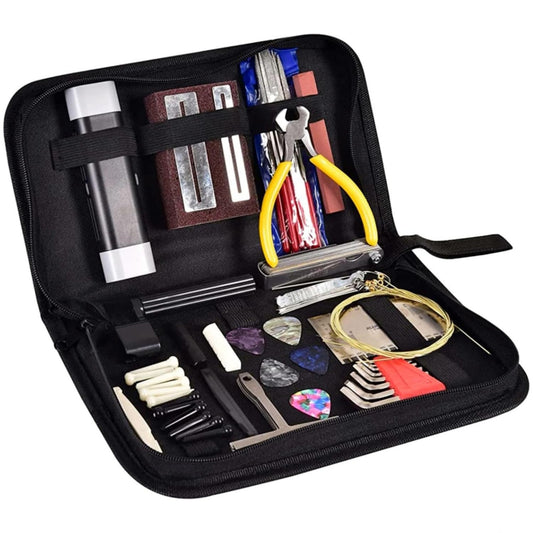72 Pcs Guitar Tool Kit with Carry Bag,Professional Guitar Repairing Maintenance Tool Kit for Acoustic Guitar Electric Guitar Ukulele Bass Banjo,Ideal Guitar Accessories for Guitar Enthusiast