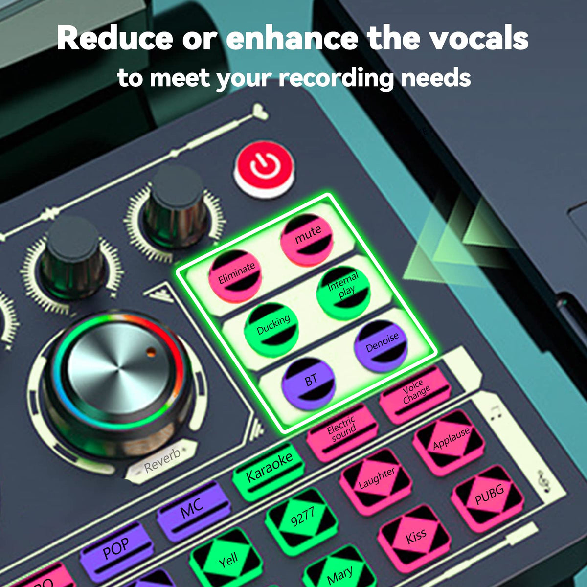 KILOGOGRAPH Podcast Sound Board - Music DJ Mixer Board, Sound Card F999