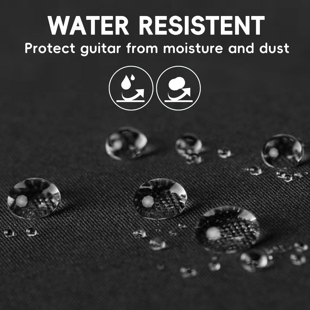 MOHUNFEY 39 inch Electric Guitar Bag Gig Bag 0.57 inch Padding Sponge 600D Ripstop Waterproof Backpack Padded Dustproof Soft Soft Guitar Case Black