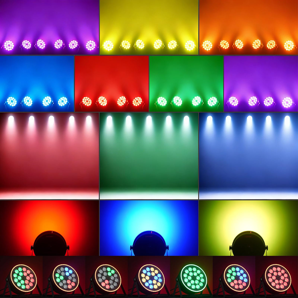 18 LED Par Light RGB Stage Light DMX512 Remote Control for DJ Stage Light